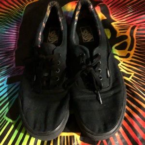 Black low top Vans